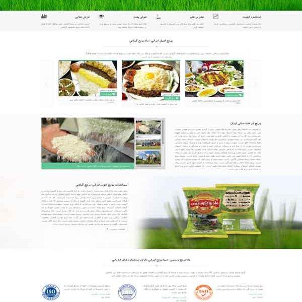 طراحی وبسایت فارسی ماه برنج رستمی
