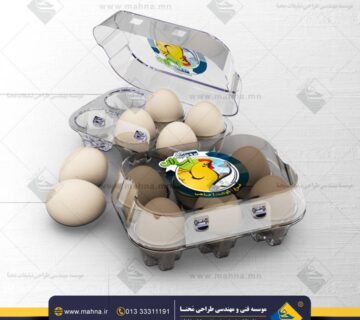 طراحی بسته بندی و لیبل تخم مرغ 6 عددی